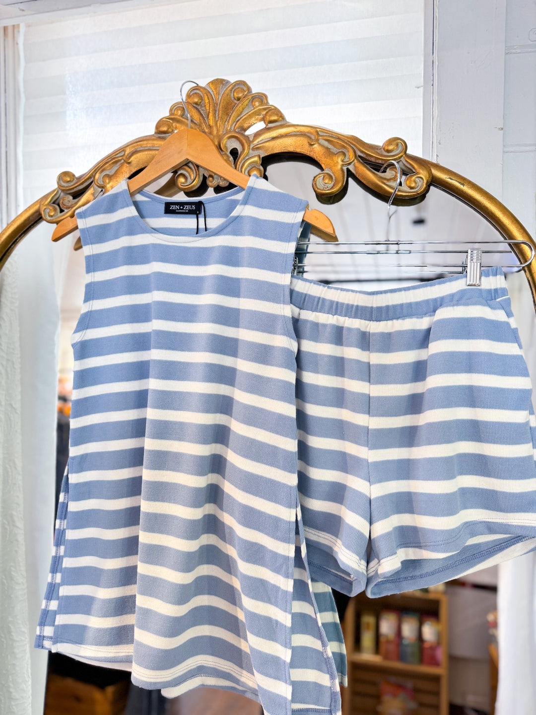 Noa High Waist Striped Shorts