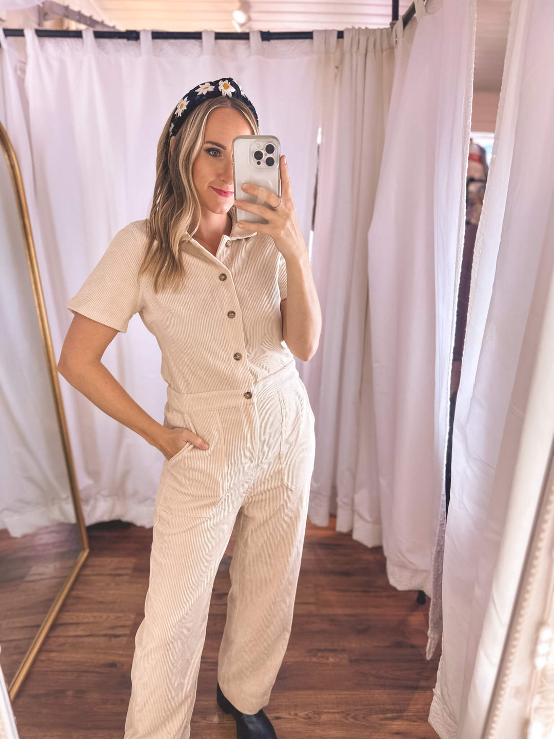 Be Brave Corduroy Pocketed Jumpsuit