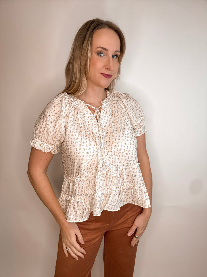 Josephine Floral Ruffle Blouse