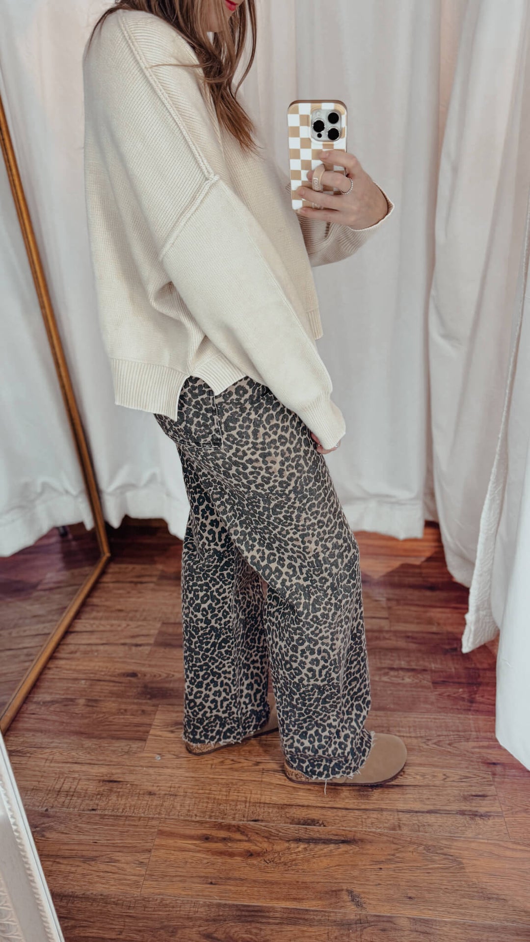 Wild Streak Leopard Wide Leg Pants