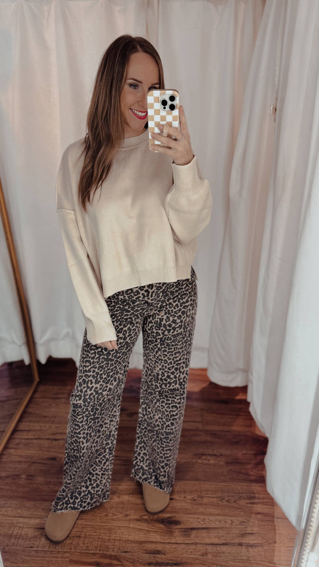 Wild Streak Leopard Wide Leg Pants