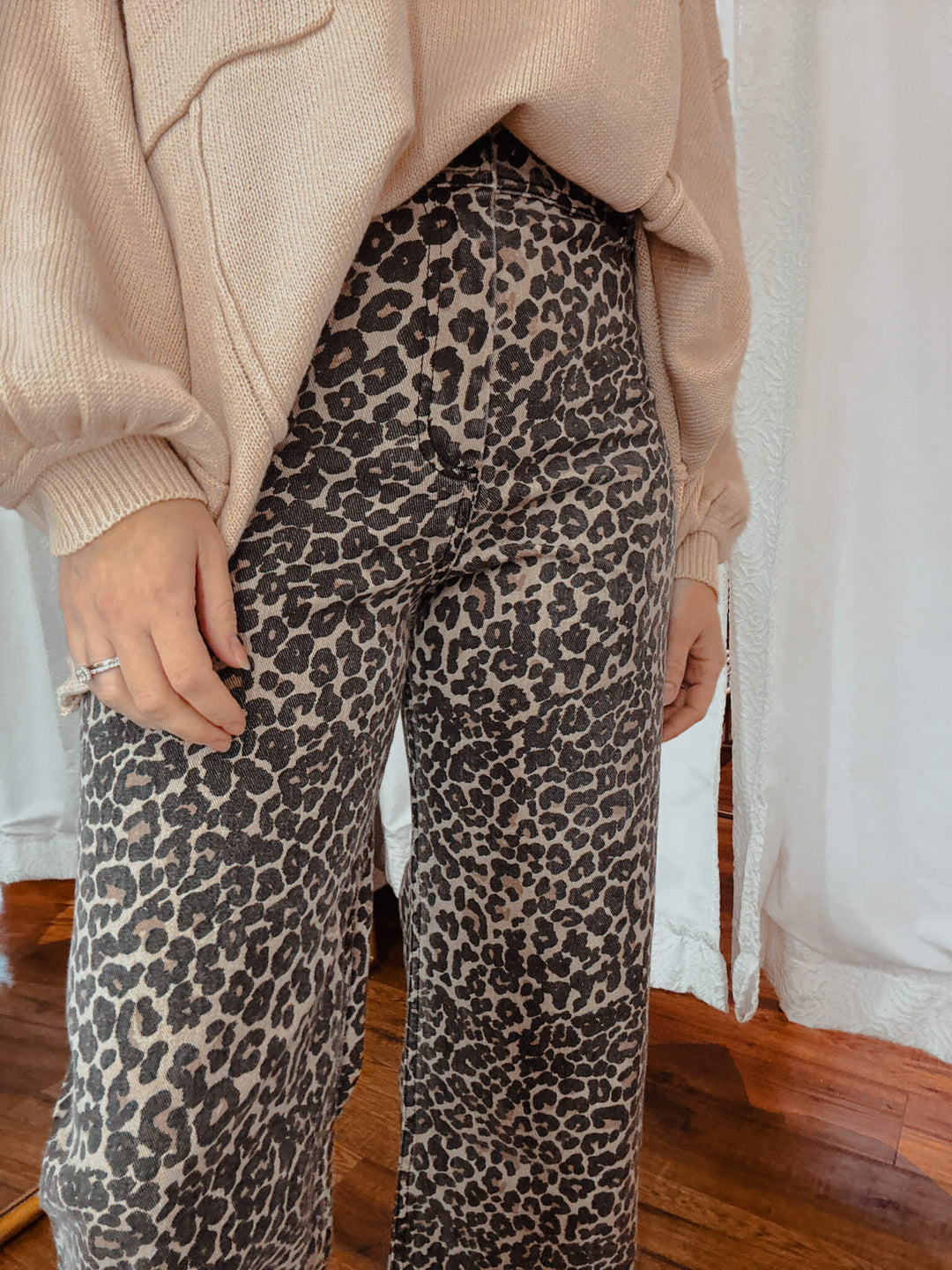 Wild Streak Leopard Wide Leg Pants