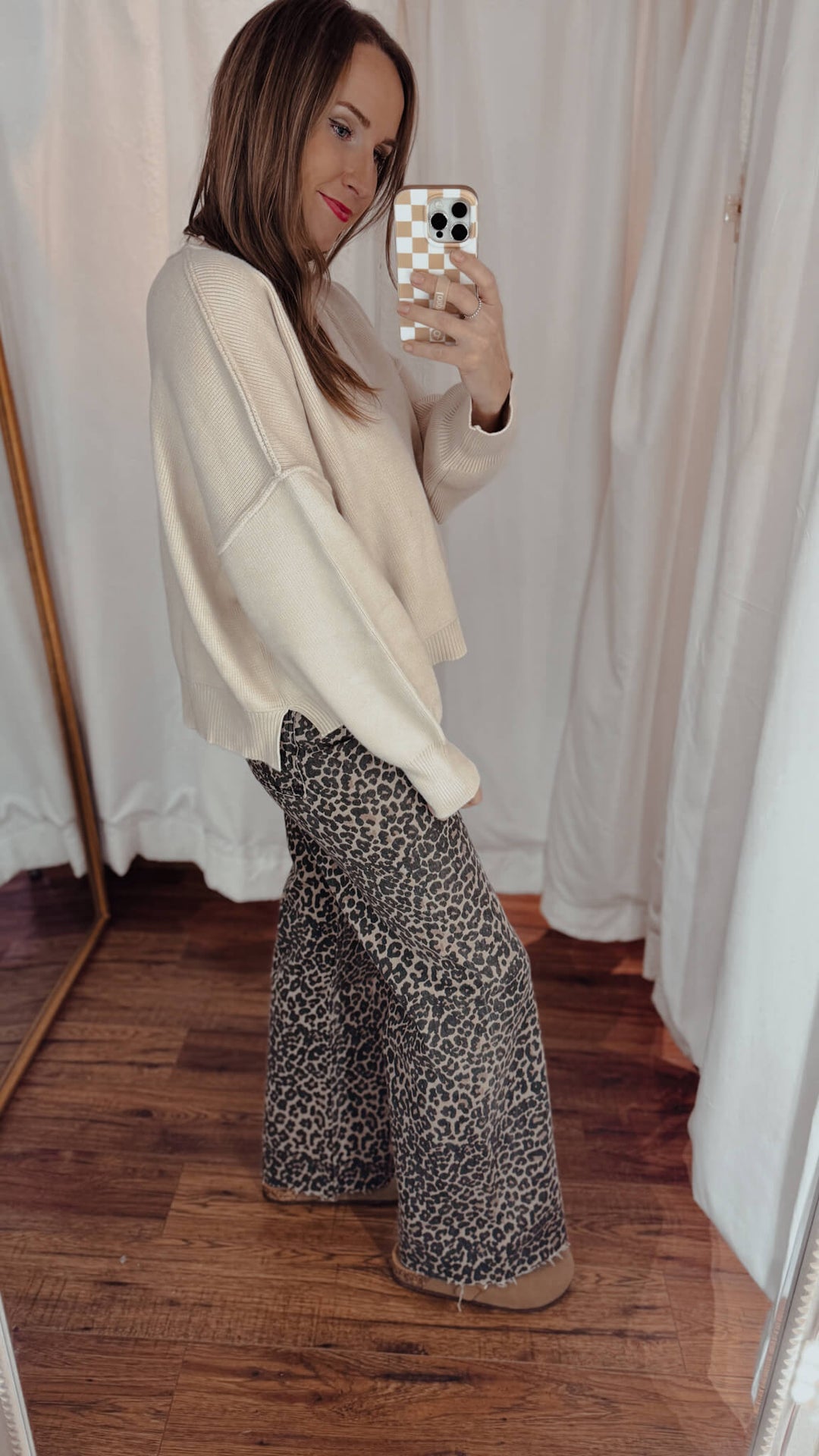 Wild Streak Leopard Wide Leg Pants