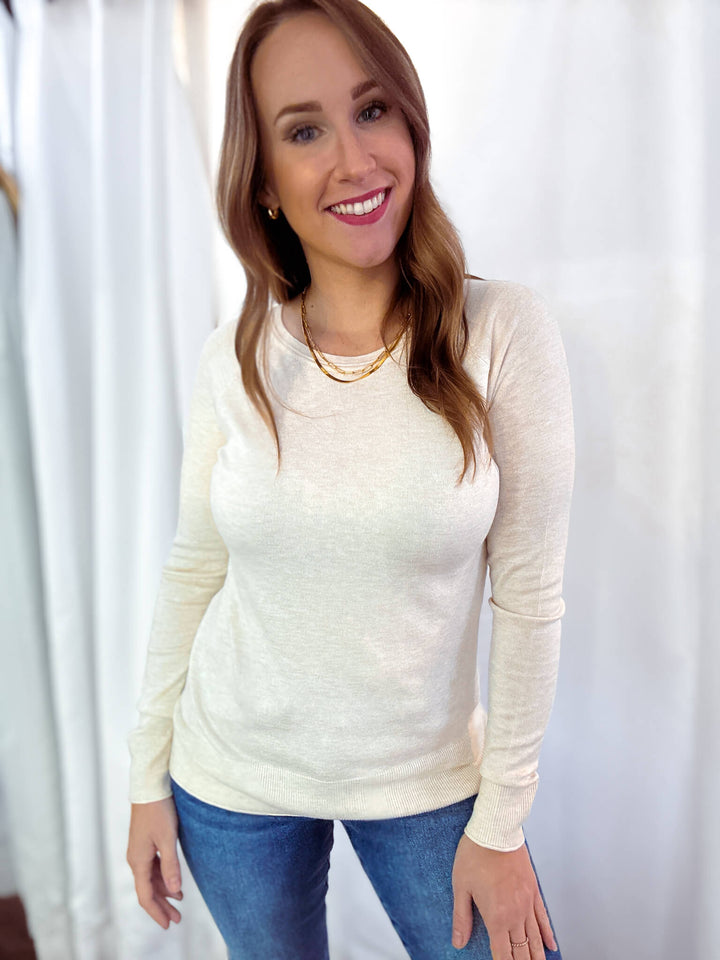 Basic Knit Raglan Sweater Top