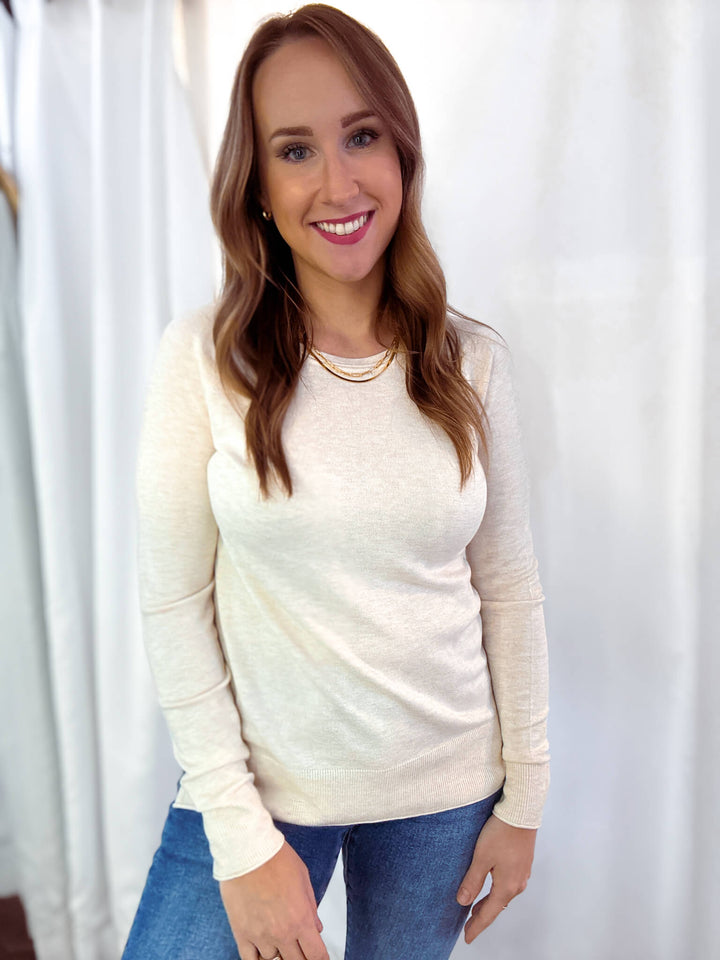 Basic Knit Raglan Sweater Top