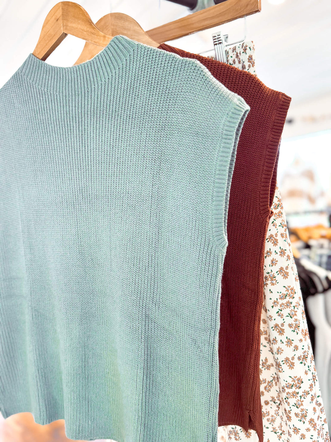 Favorite Mock Neck Sleeveless Sweater