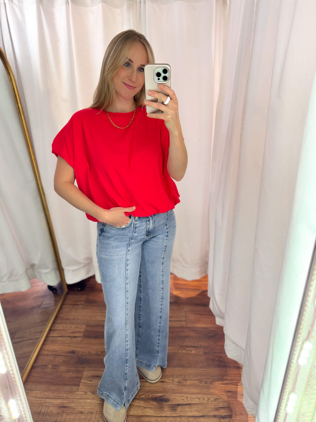 Basic Bubble Hem Top