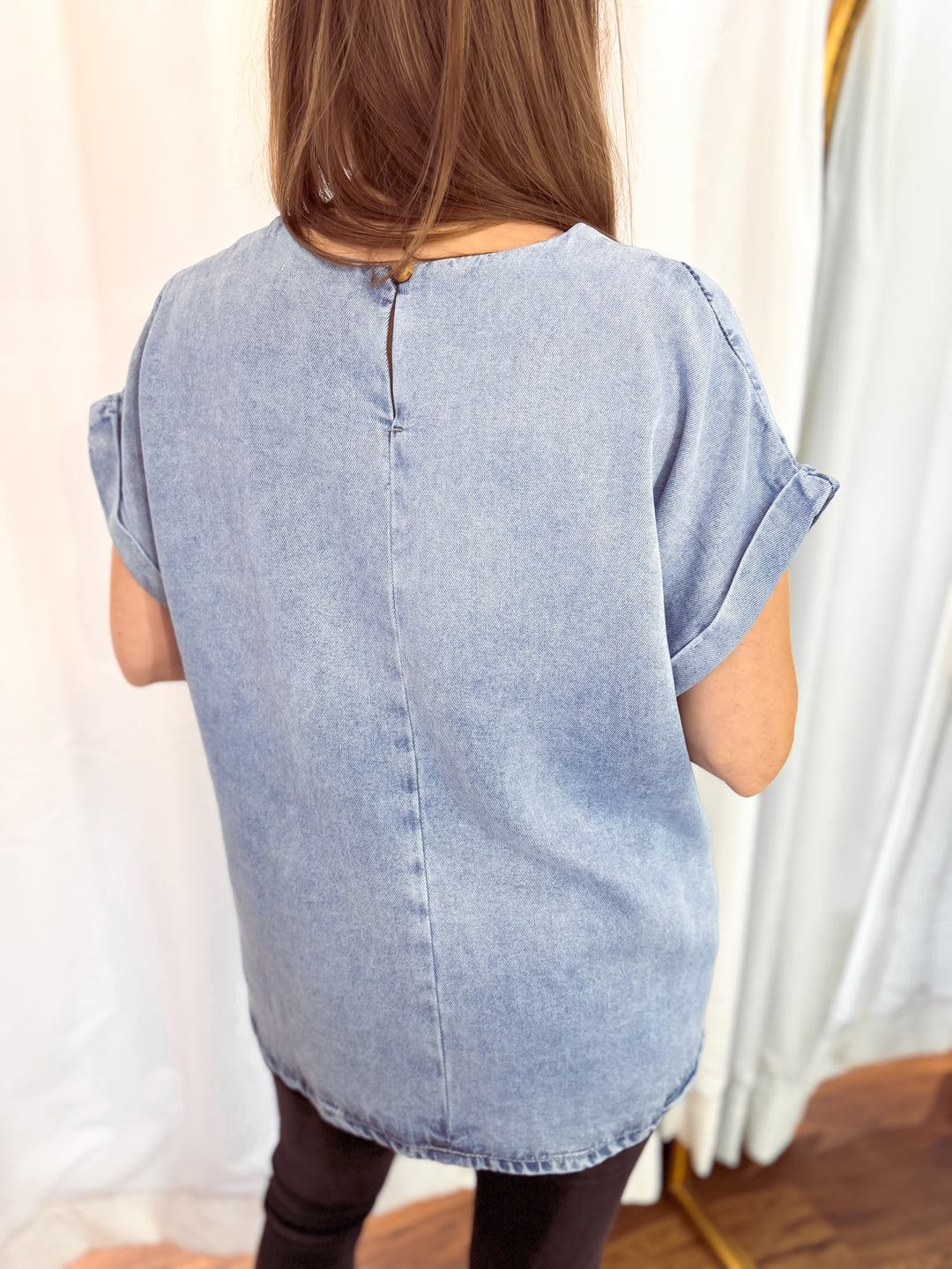 Tencel Denim Boxy Top