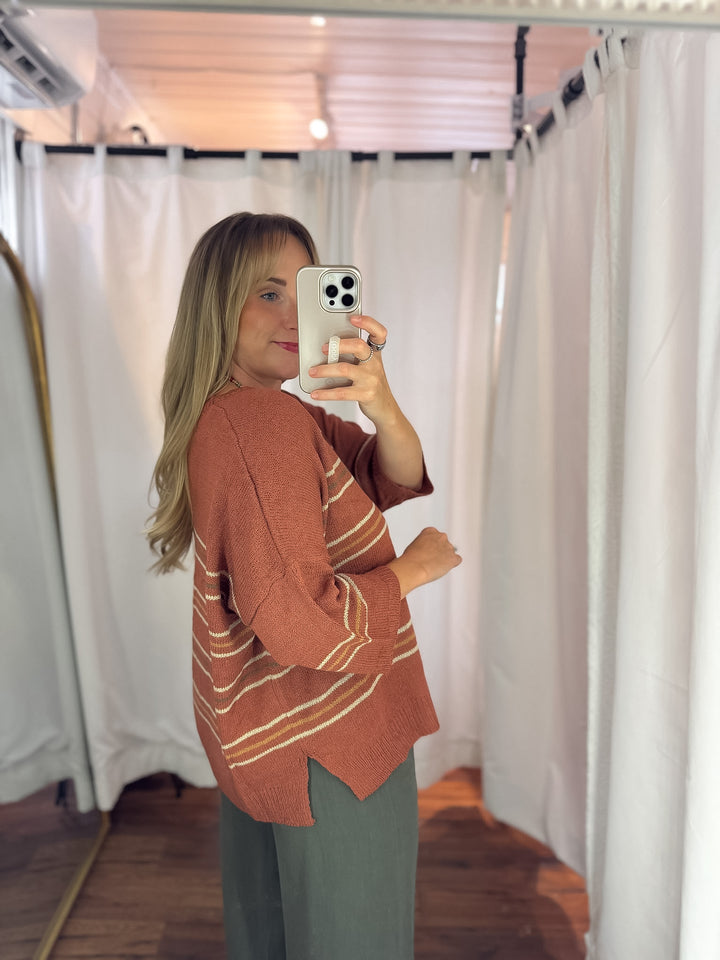 Harvest Striped Relaxed Fit Sweater