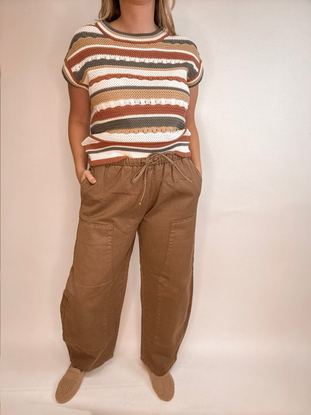Campfire Drawstring Barrel Denim Pants