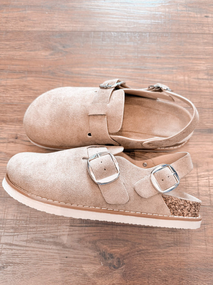 Buckle Slingback Strap Clog Sandals