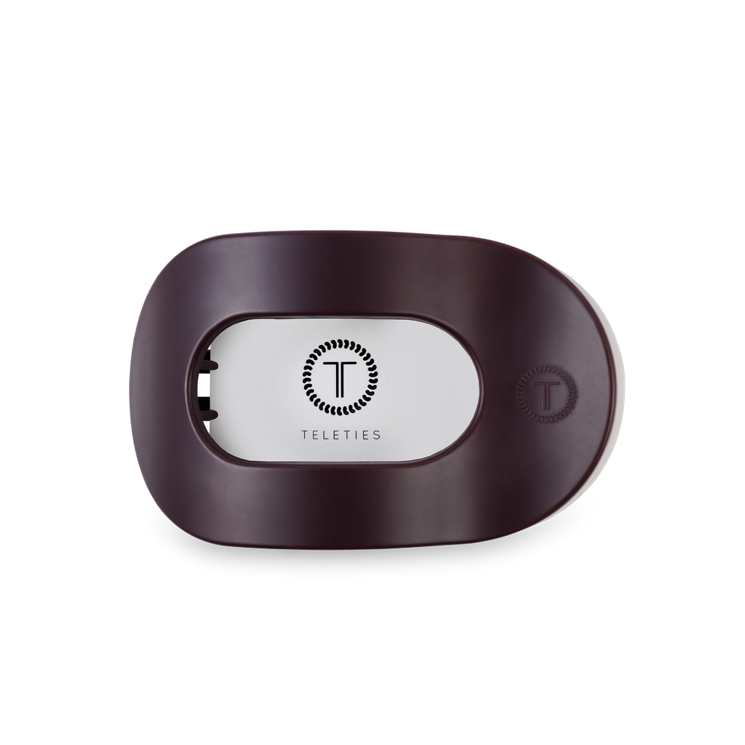 Burgundy Bliss Medium Flat Round Hair Clip