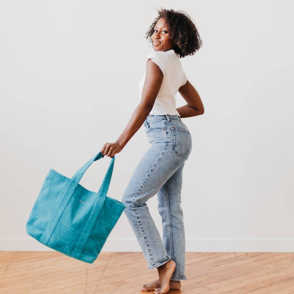 Poolside Terry Cloth Tote with Pouch