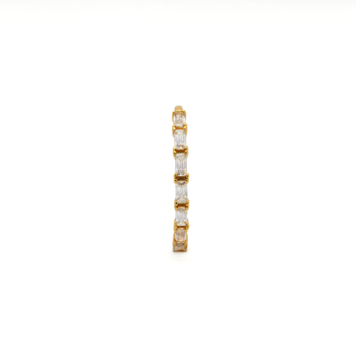 18K Gold Slim Baguette Tennis Ring