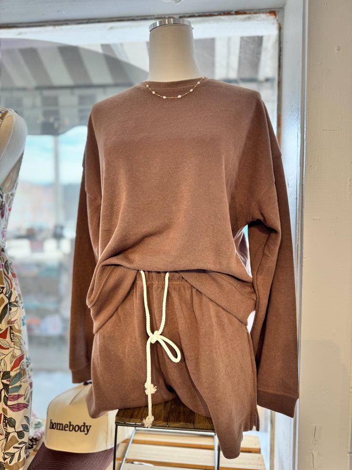 Soft Touch Knit Drawstring Shorts