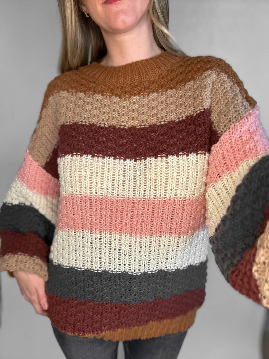 Color Block Chunky Sweater