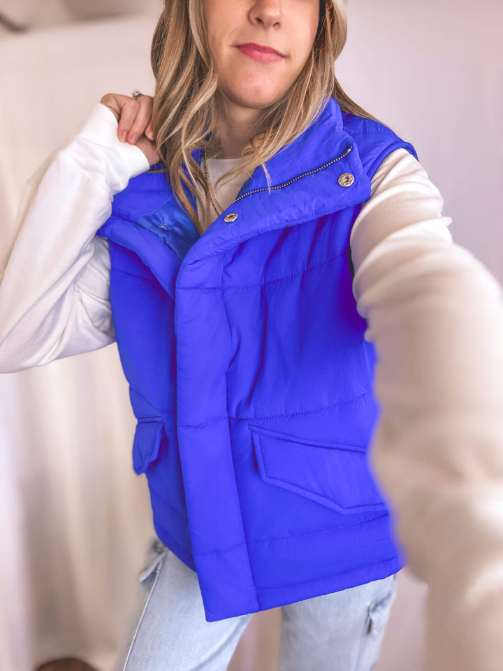 Cobalt Blue Puffer Vest