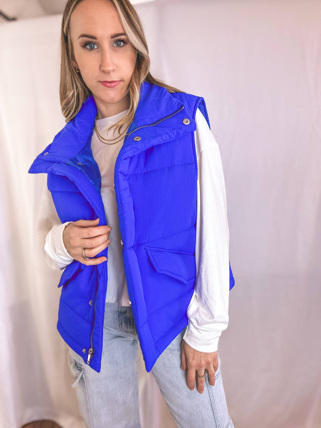 Cobalt Blue Puffer Vest