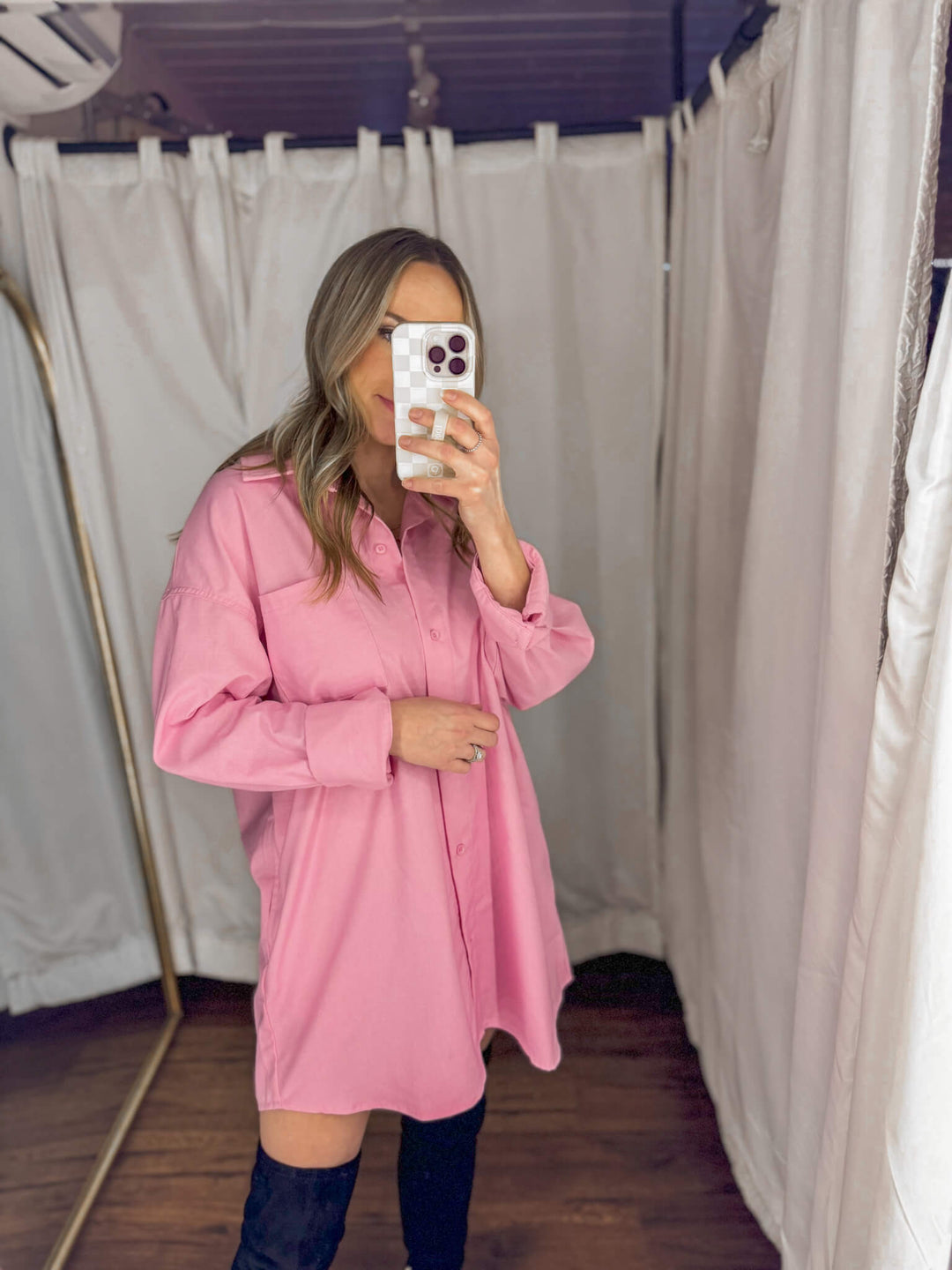 Collared Oversized Shirt Dress – Zen Zeus Clothing