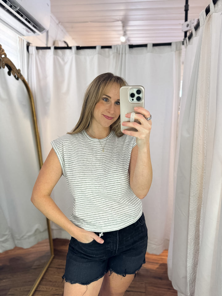 Mika Stripe Cotton Slub Top
