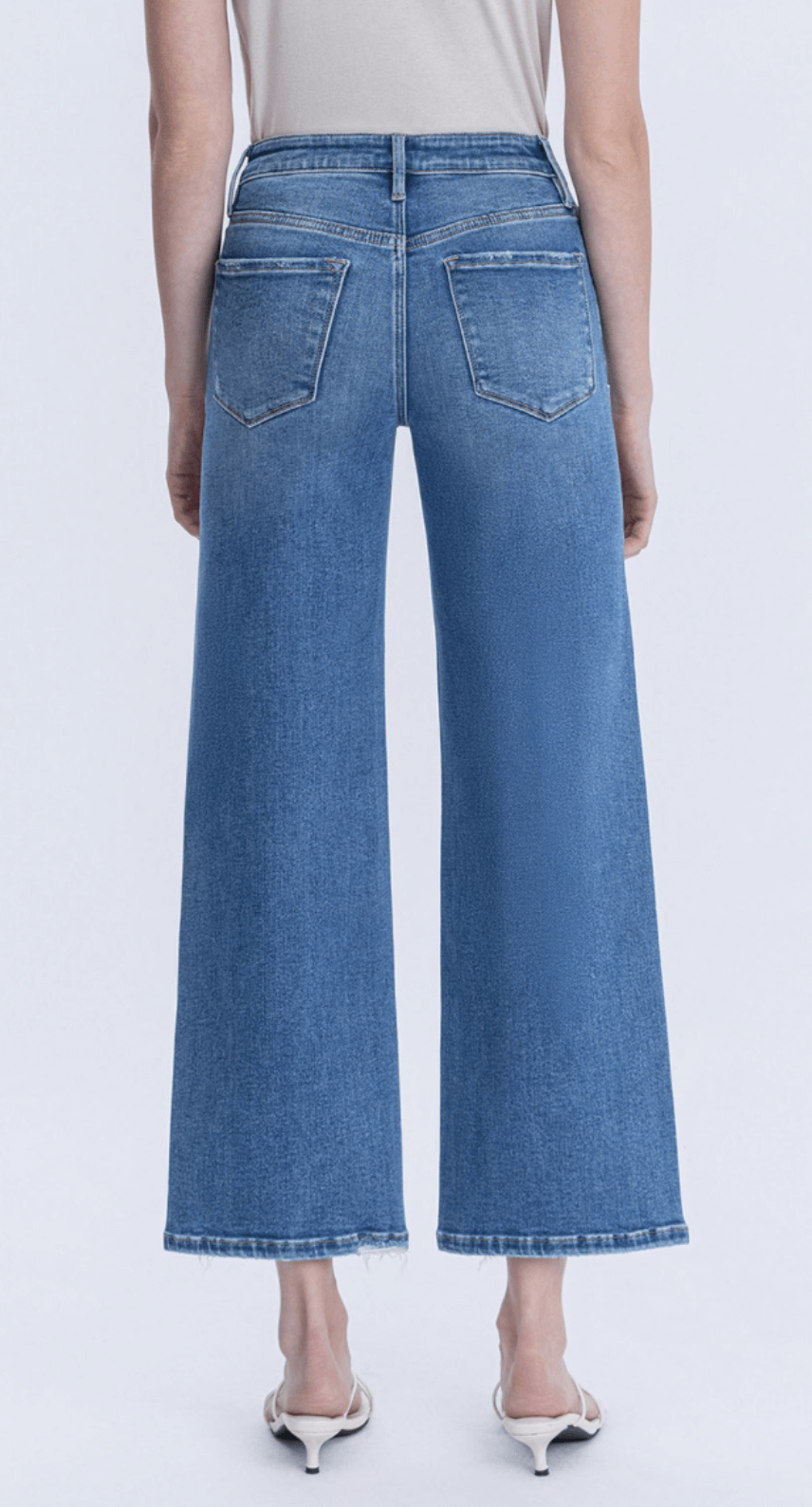Blue Soul High Rise Crop Wide Leg Jeans