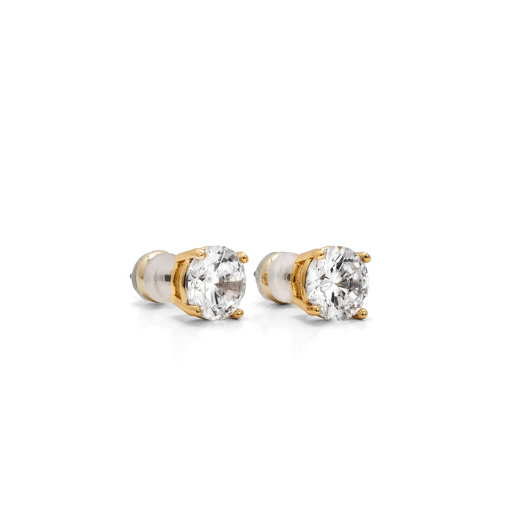 Demi-Fine 8mm Round Solitaire Stud Earrings