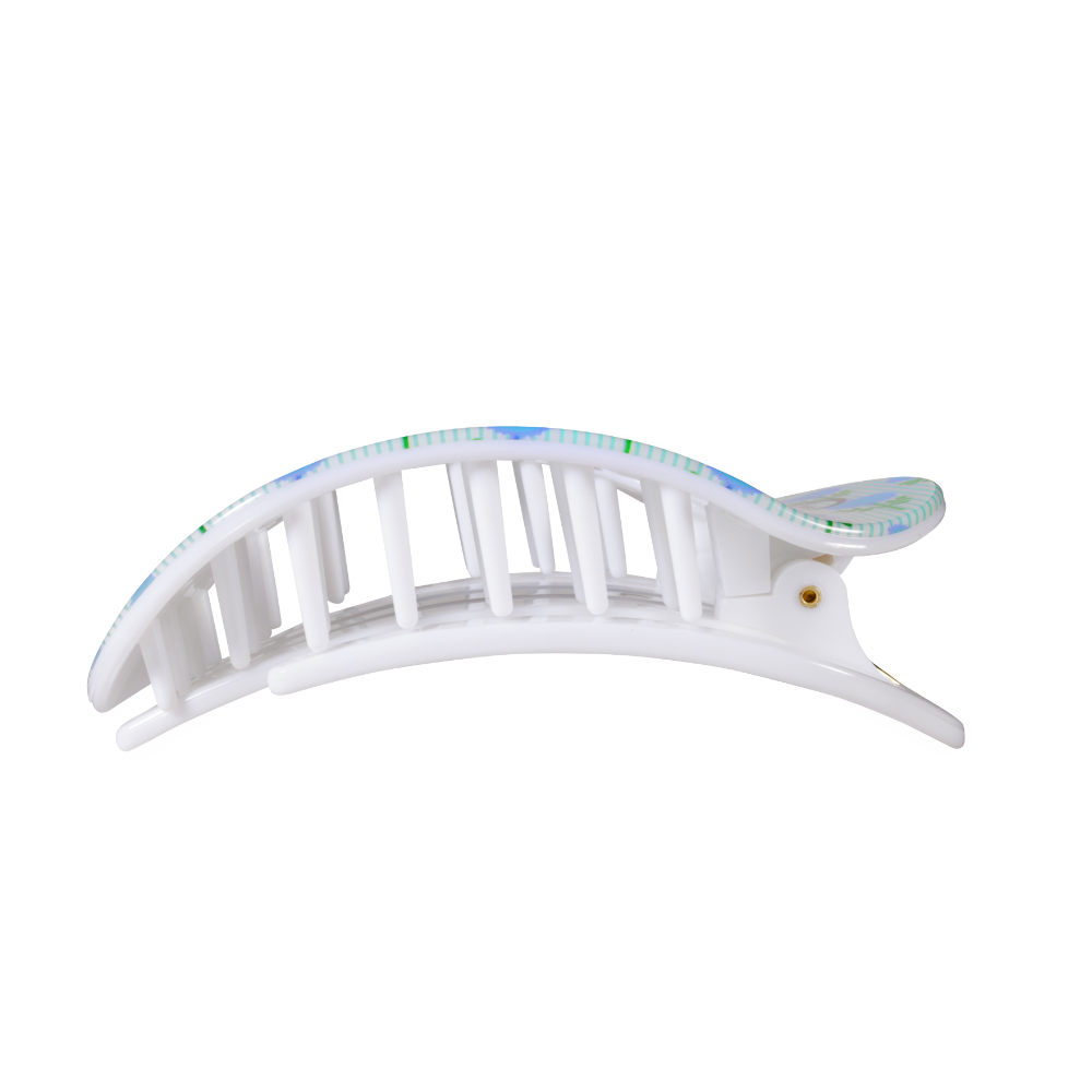 Blue Marigold | Large | Flat Round Hair Clip