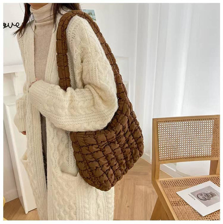 Quilted Crossbody Hobo Bag