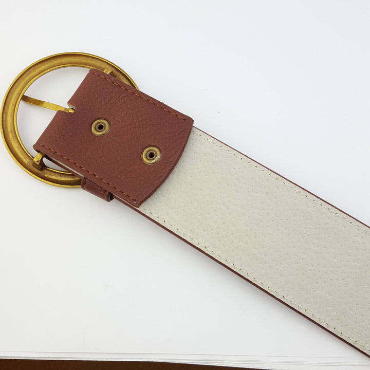 Plus Size: Wide Width Belt with Round Buckle