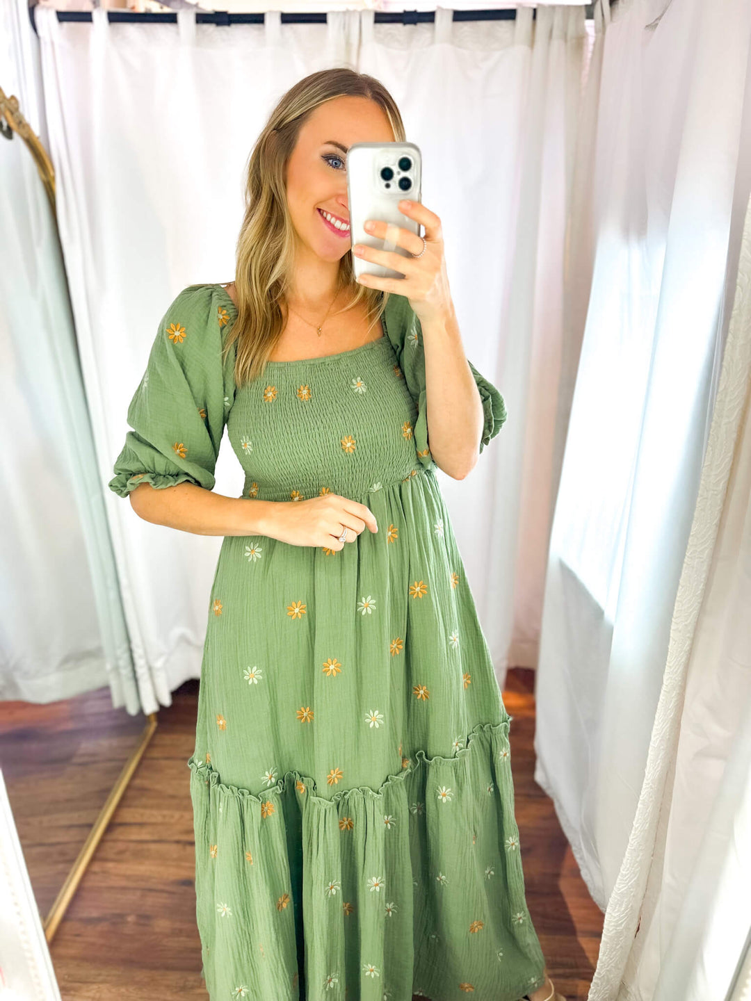 Dahlia Floral Embroidered Maxi Dress