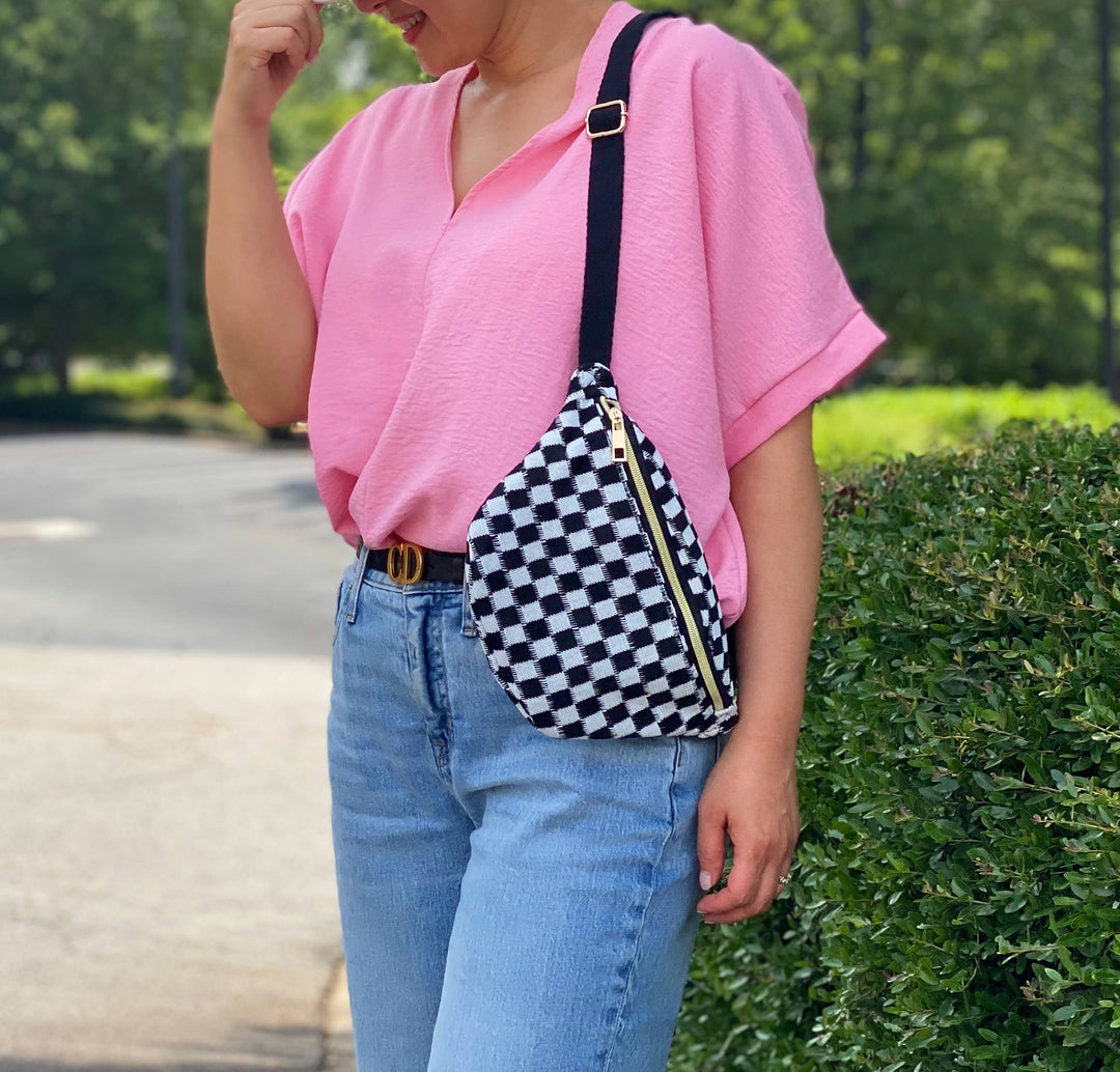 Checker Belt Sling Bag