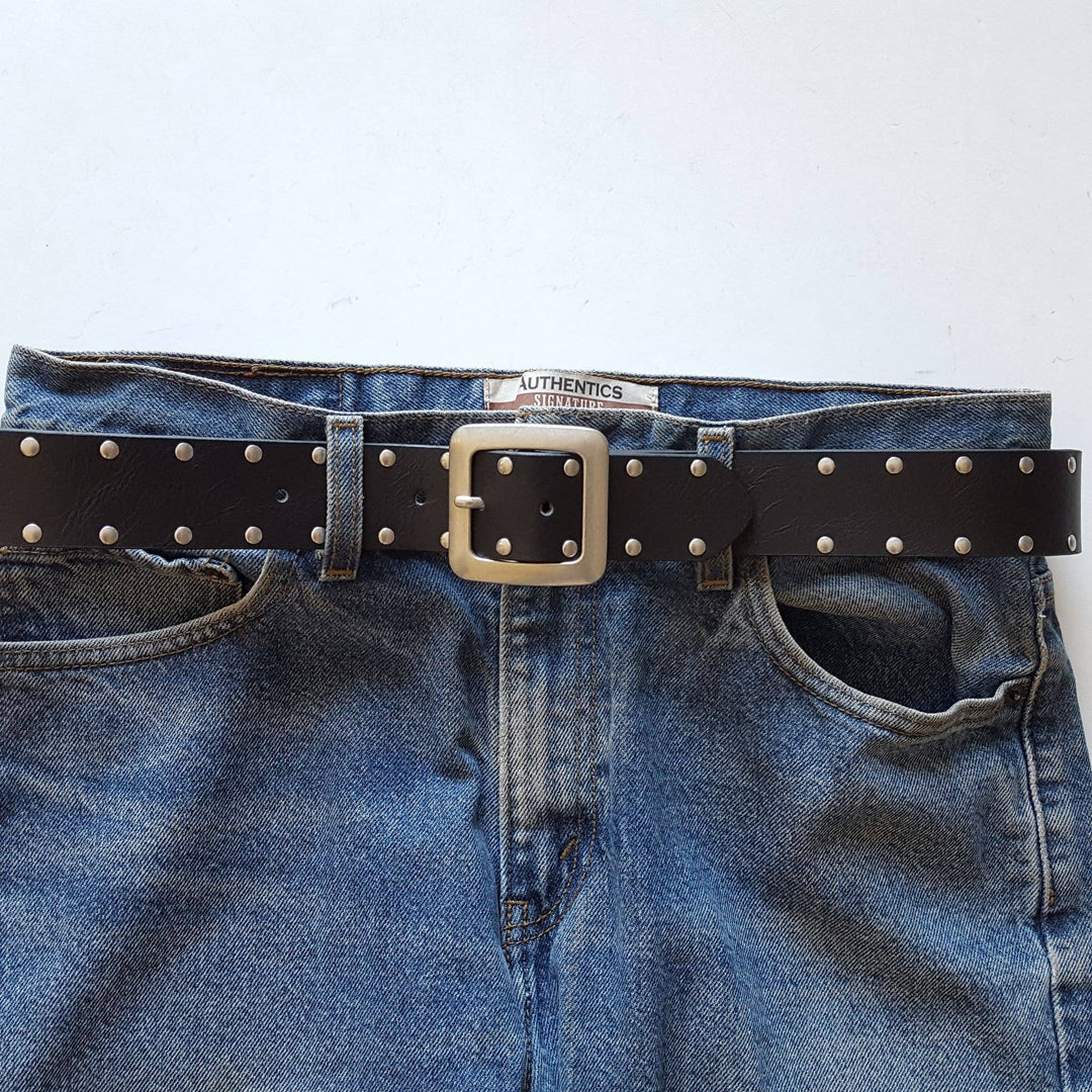 Studded Belt with Square Up Buckle