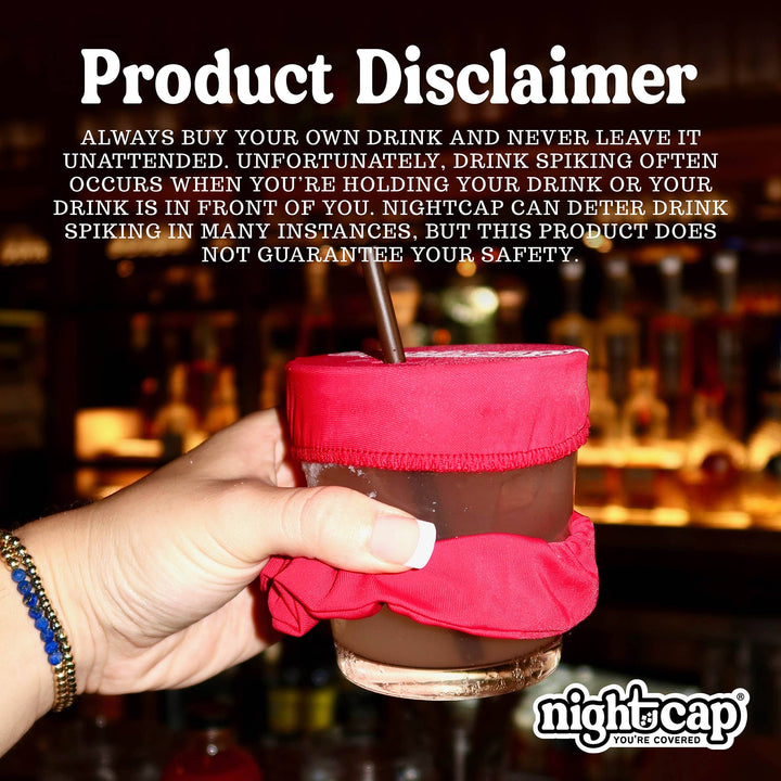 NightCap Scrunchie Drink Cover - Drink Spiking Prevention