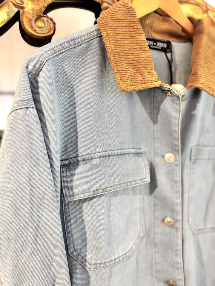 Washed Denim Barn Jacket