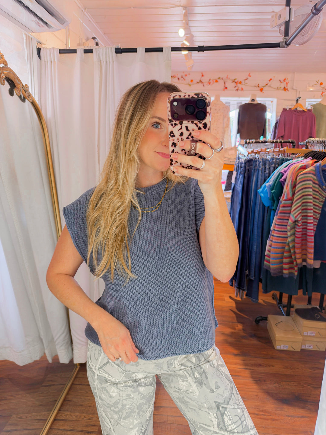 Exposed Seam Sweater Vest
