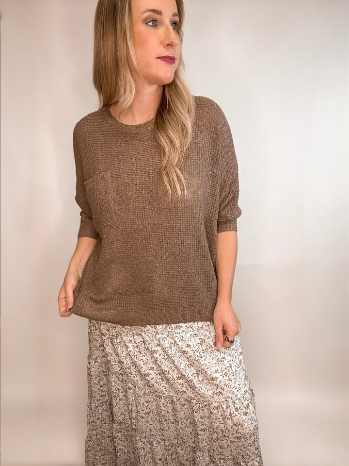 Cocoa Dolman Knit Sweater