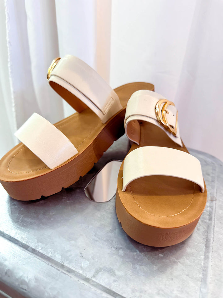 Chunky Dual Strap Platform Sandals