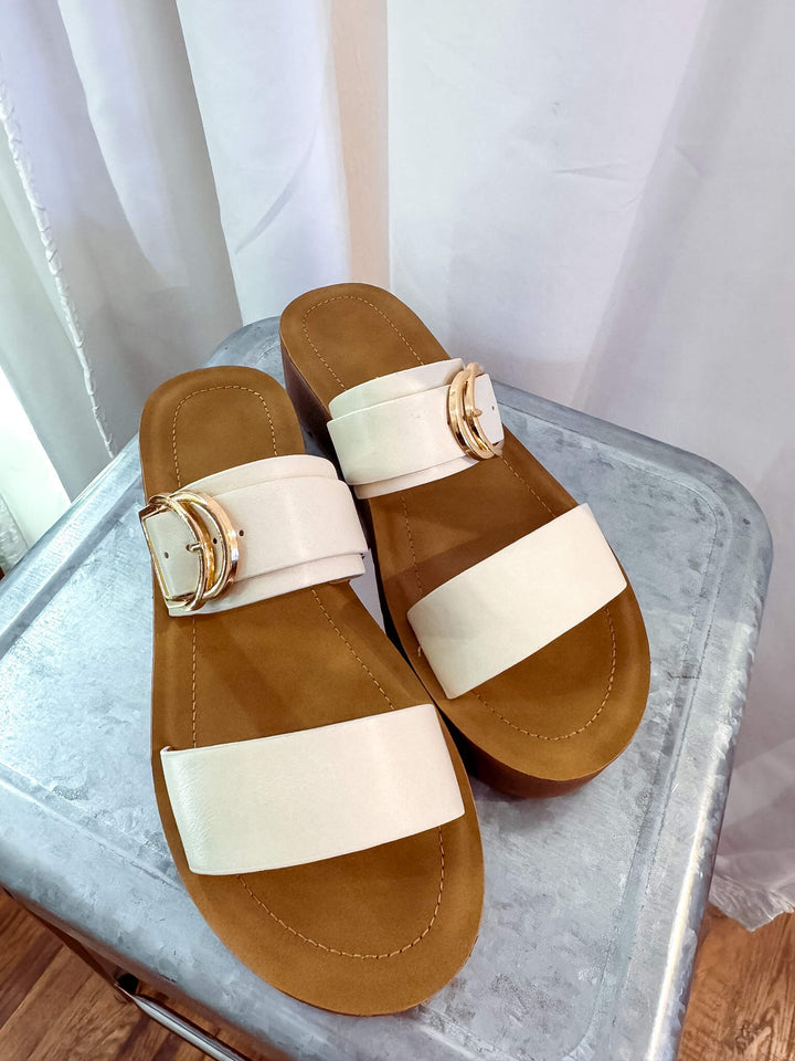 Chunky Dual Strap Platform Sandals