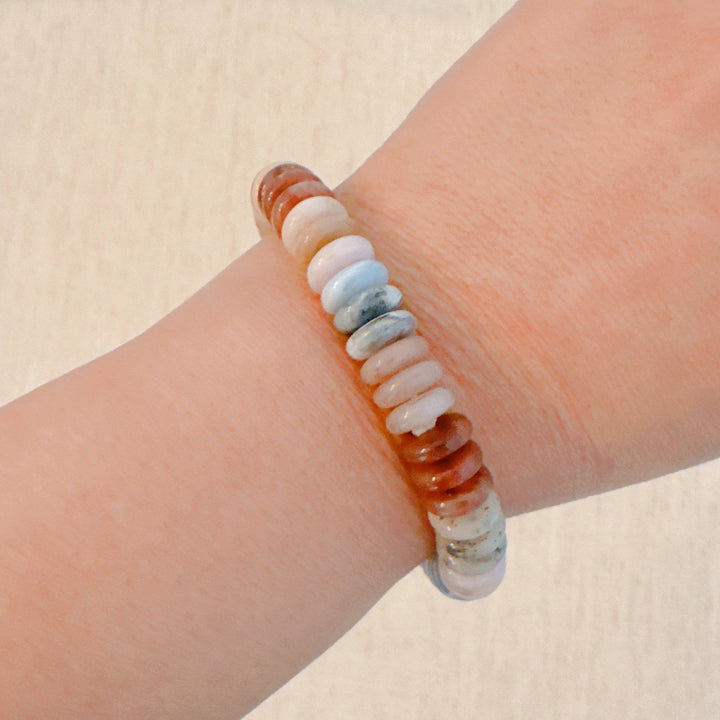 Blush &amp; Earthy Canyon Natural Stone Stretch Bracelet
