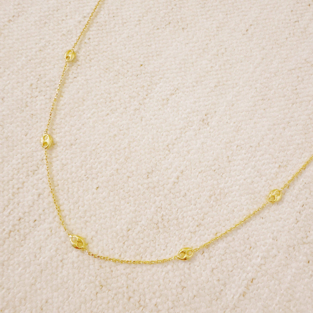 Petite Horse Bit Link Station Necklace