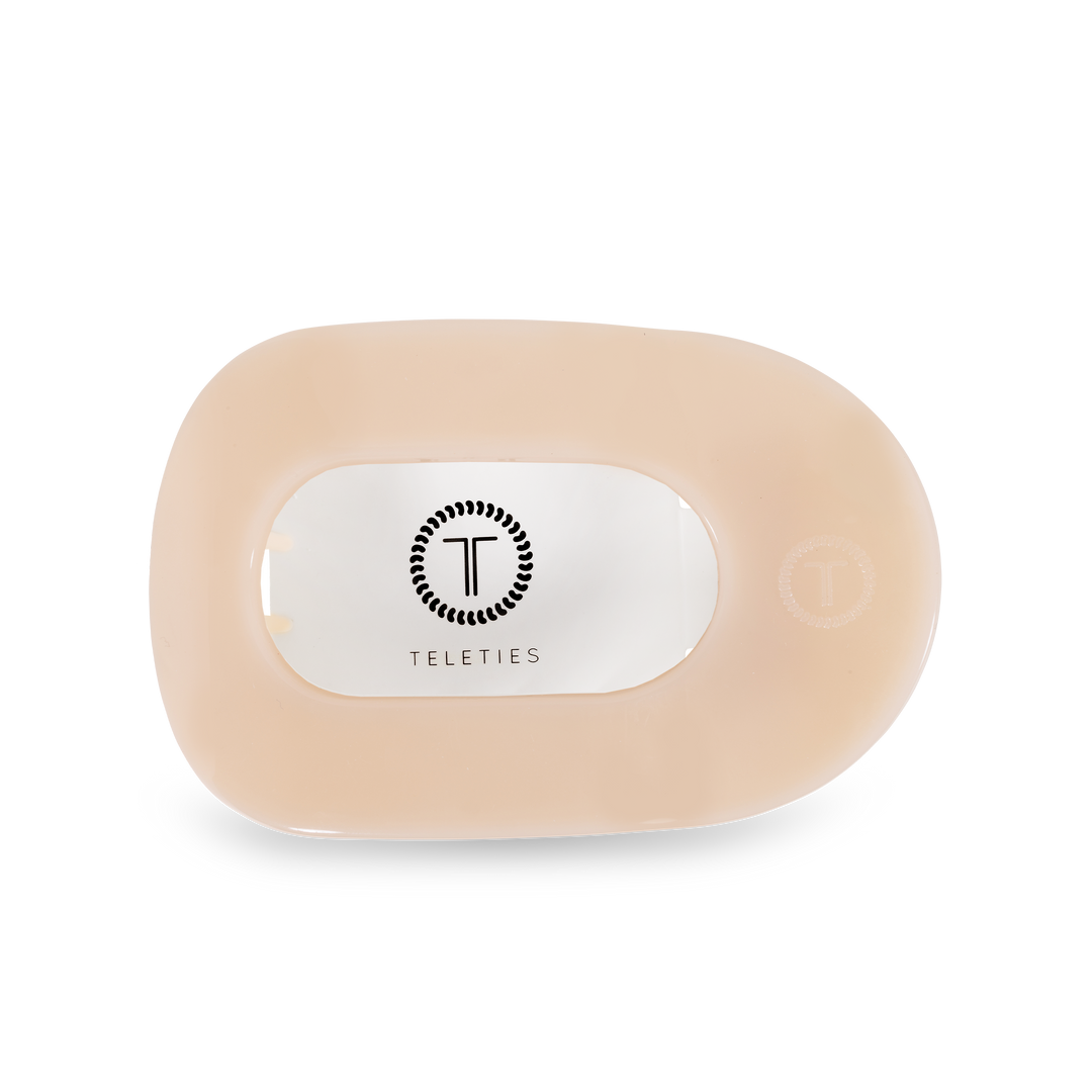 Round Flat Hair Clip | Medium | Almond Beige