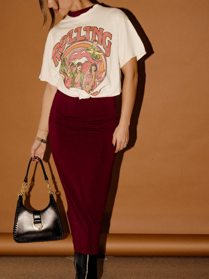 Rolling Stones Vintage Concert Off White Thrifted Tee