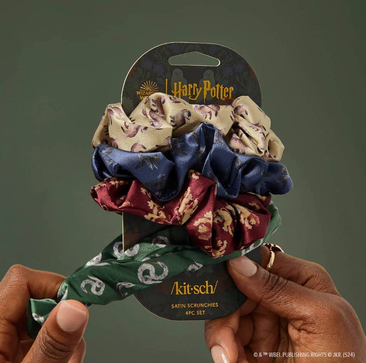 Harry Potter x Kitsch Satin Sleep Scrunchies 4pc Set