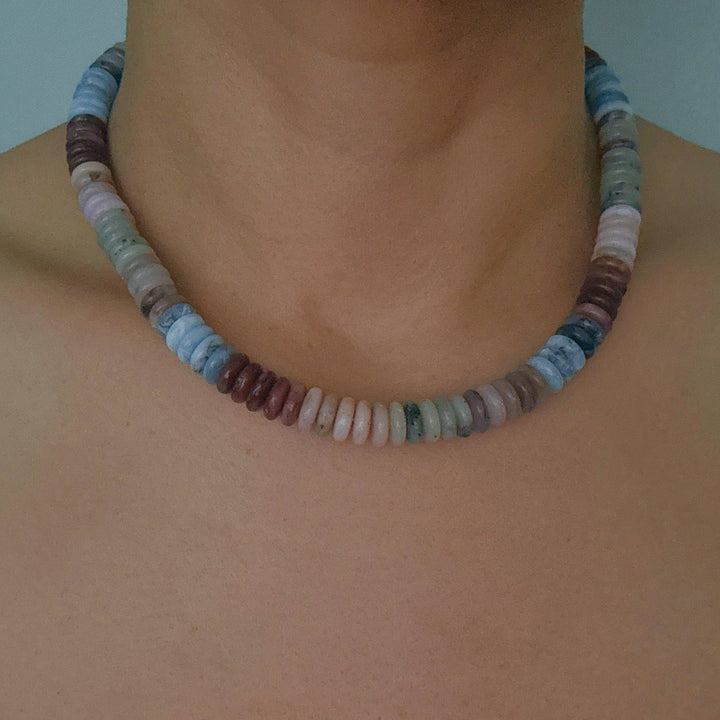 Blush & Earthy Canyon Natural Stone Beaded Necklace