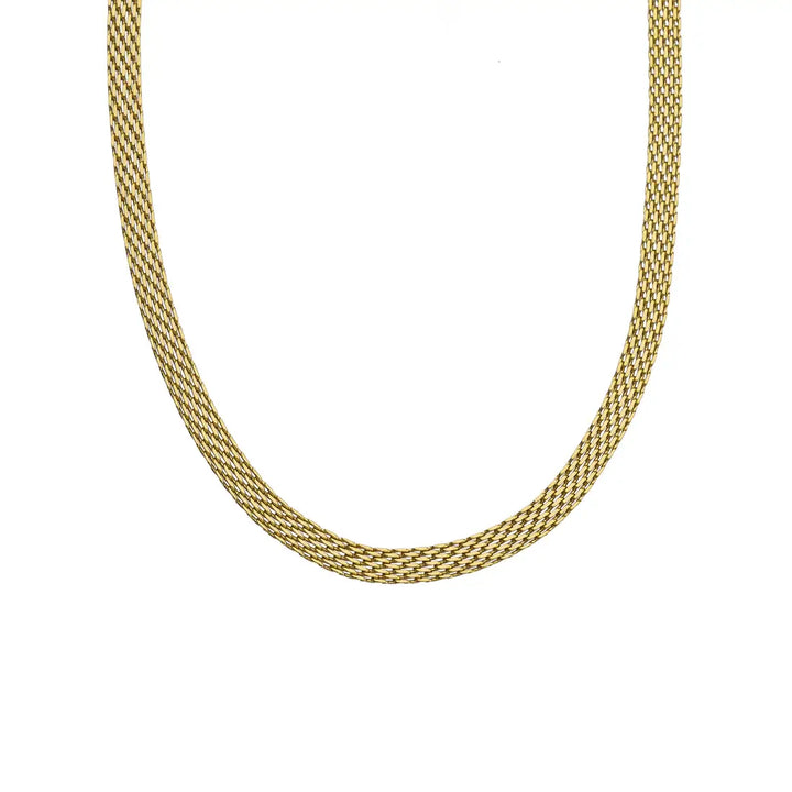 Waterproof Gold Braided Necklace