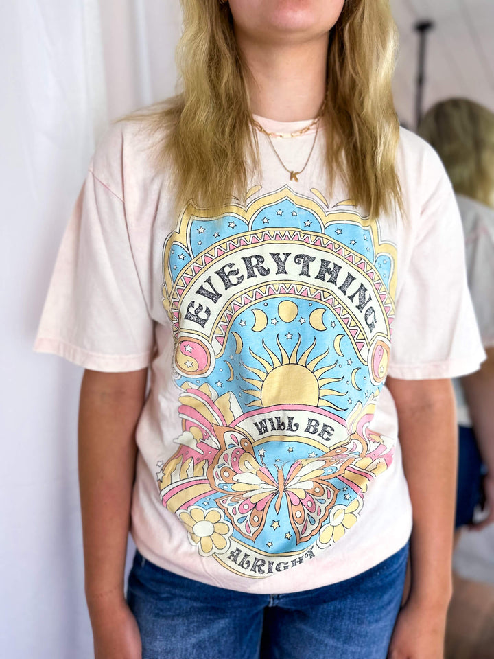 Everything Will Be Alright Vintage Wash Graphic Tee