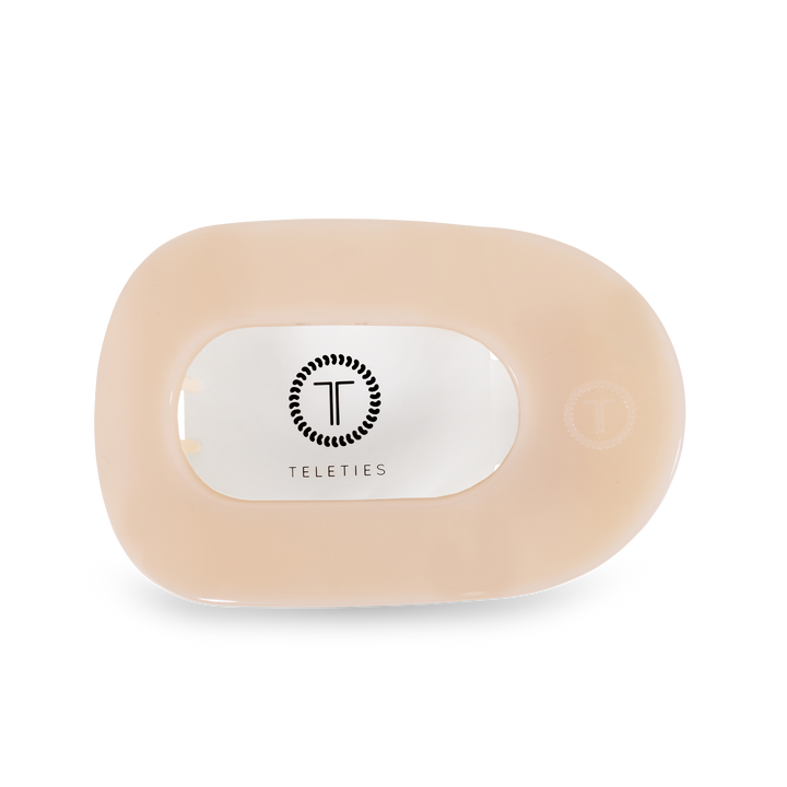 Round Flat Hair Clip | Large | Almond Beige