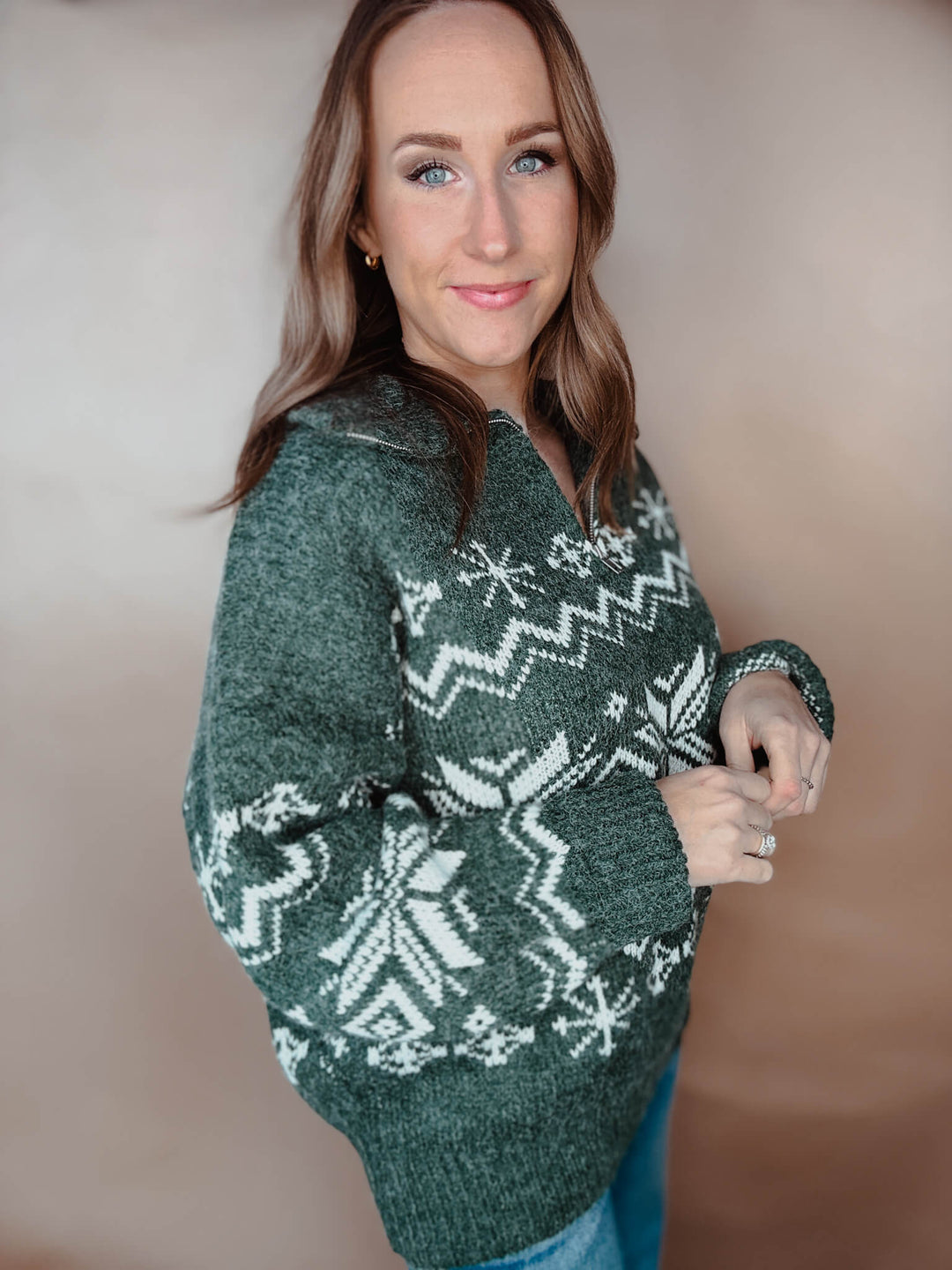 Fair Isle Jacquard Sweater Pullover