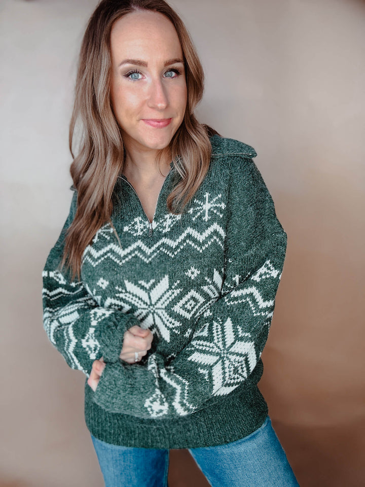 Fair Isle Jacquard Sweater Pullover