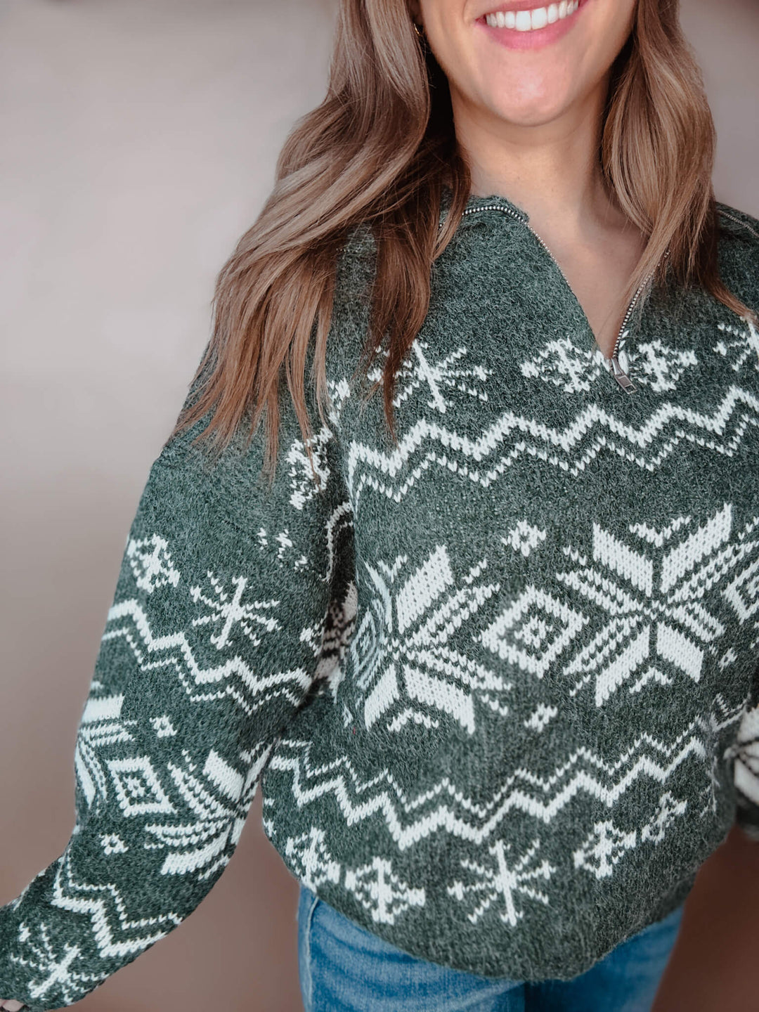 Fair Isle Jacquard Sweater Pullover